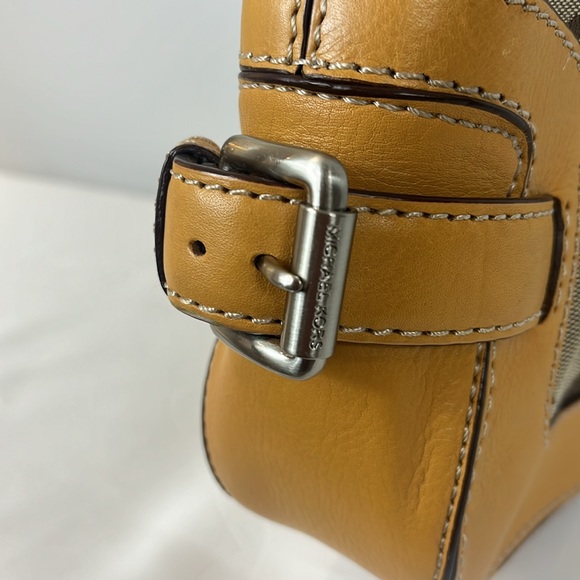 Michael Kors Brookville Large Signature Hobo Bag Purse with Yellow Leather - Picture 14 of 16